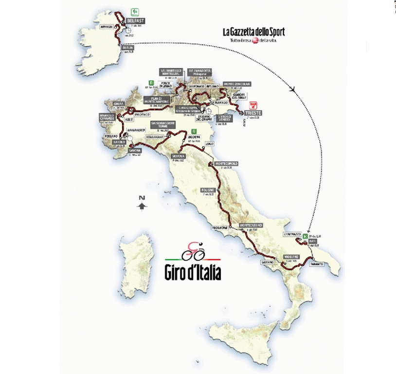 Giro 2014 Route and stages