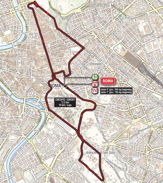Giro 2018, Stage 21 Criterium in Rome 115 kilometres, *Spoilers