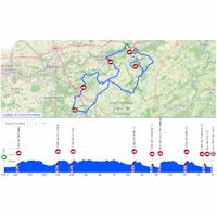 La Flèche Wallonne Femmes 2026: interactive map