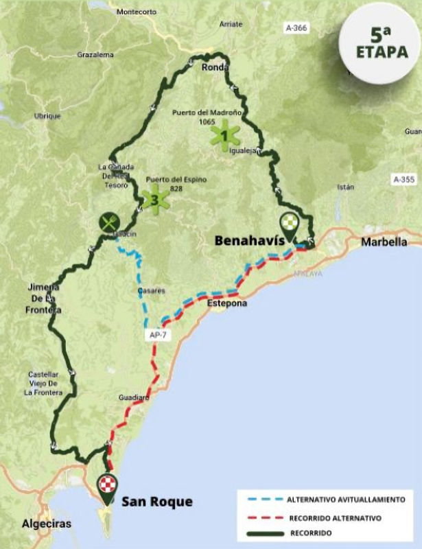 Ruta del Sol 2024 Route stage 3 Benahavís La Línea de la Concepción