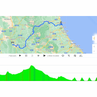 Tirreno-Adriatico 2023, stage 4: interactive map