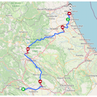 Tirreno-Adriatico 2026, stage 4: route