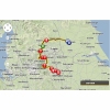 Tour de France 2014 Route stage 2: York - Sheffield - source woosmap.com / ASO