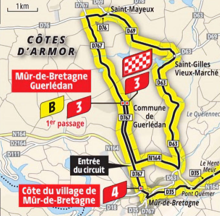 Tour de France 2021: Van der Poel wins at Mûr-de-Bretagne to take yellow