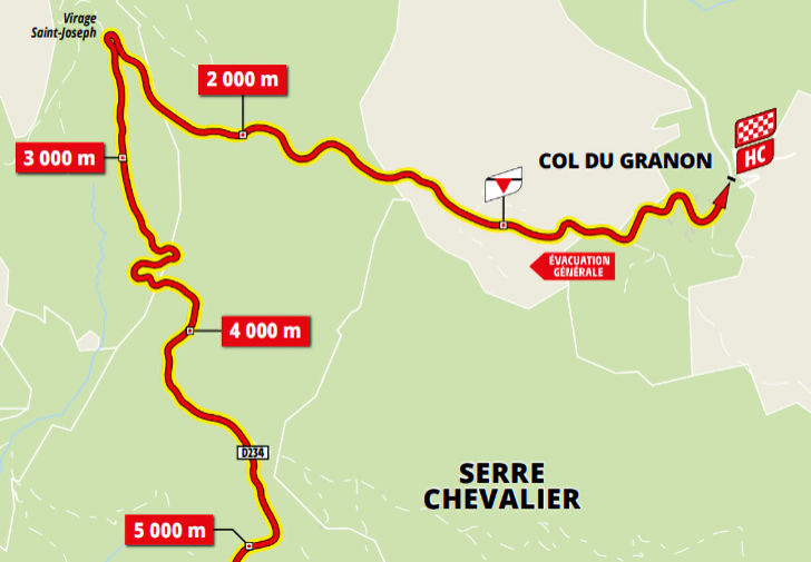 Tour de France 2022 Route stage 11 Albertville Col du Granon