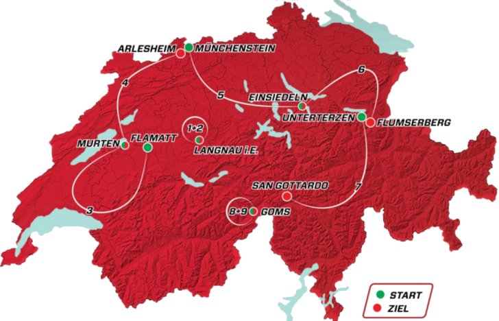 adjektiv Tolk søskende Tour de Suisse 2019: The Route