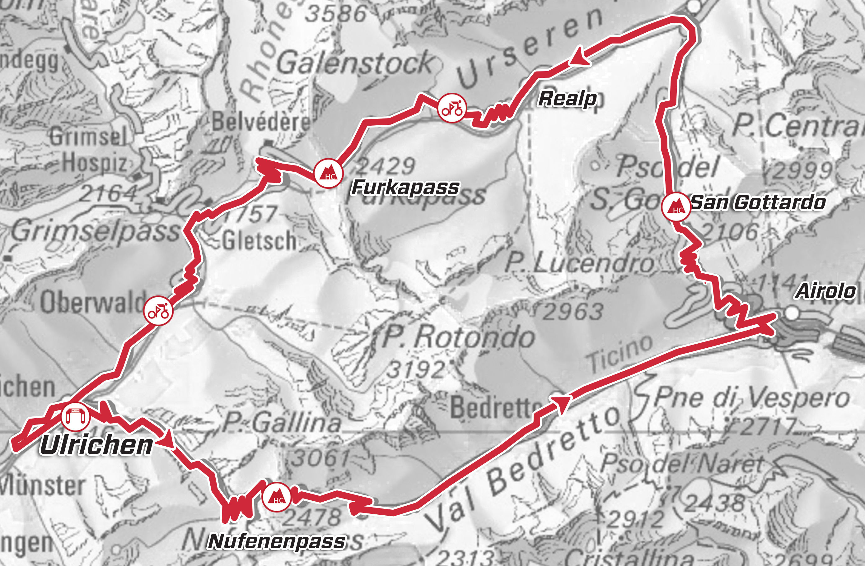 Tour de Suisse 2019: route stage 9 - source: tourdesuisse.ch