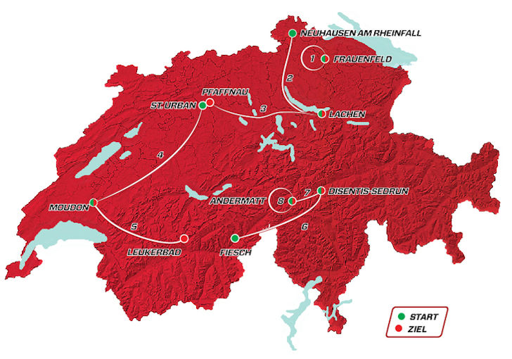 Tour De Suisse 2021 The Route