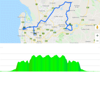 Tour Down Under 2019: Route and profile 1st stage - source: www.tourdownunder.com.au