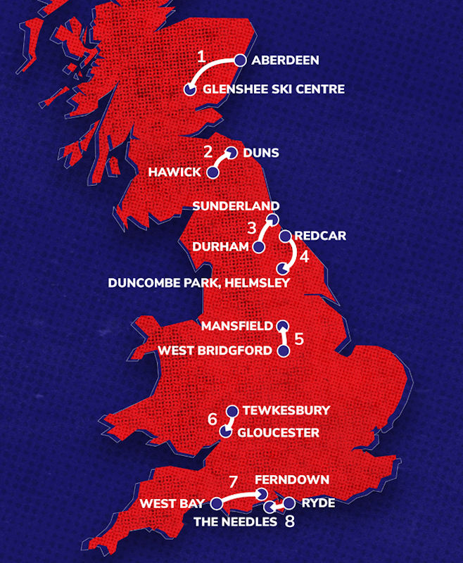 tour of britain map 2022