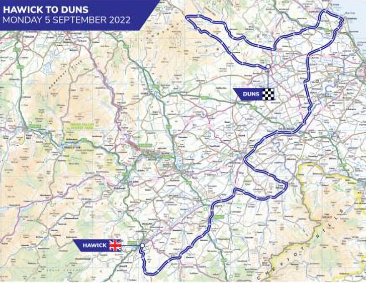 tour of britain route hawick to duns