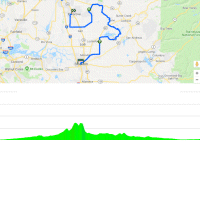 Tour of California 2018: Route and profile 5th stage - source: www.amgentourofcalifornia.com
