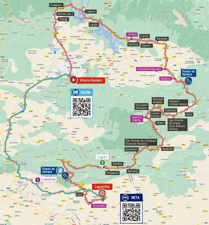 Vuelta 2022 Route stage 4 VitoriaGasteiz Laguardia