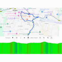 World Cycling Championships 2025, mixed relay - Kigali, Rwanda: interactive map